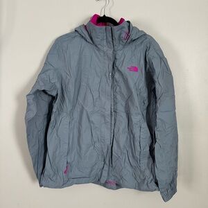 The North Face HyVent Gray + Pink Jacket - size XXL